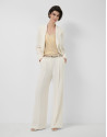 Gold shiny laminated fabric armhole top - Woman | Roberto Verino