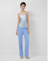Light blue shiny laminated fabric top - Woman | Roberto Verino