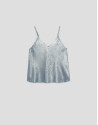 Light blue shiny laminated fabric top - Woman | Roberto Verino