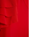 Blusa manga corta con volantes rojo - Mujer | Roberto Verino