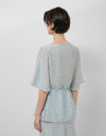 Blue printed crepe blouse - Woman - SS2026 | Roberto Verino