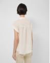 Ecru sleeveless blouse with pockets - Woman | Roberto Verino