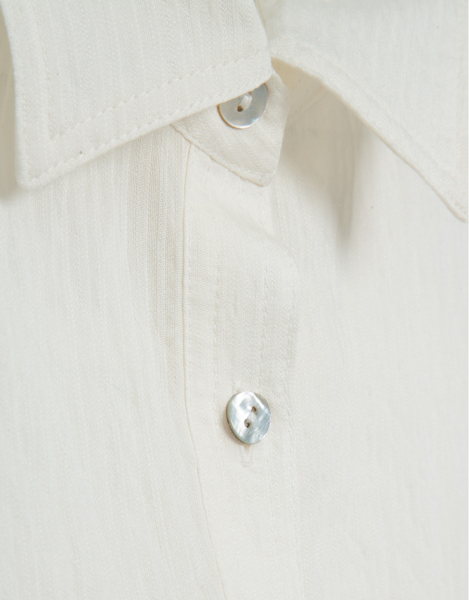 Ecru sleeveless blouse with pockets - Woman | Roberto Verino
