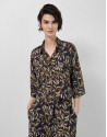 Blusa oversize crepé estampado hojas tonos ... | Roberto Verino