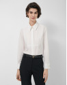 White cotton dress shirt with smocking - Woman | Roberto Verino