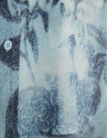 Oversized blue floral print crepe blouse | Roberto Verino