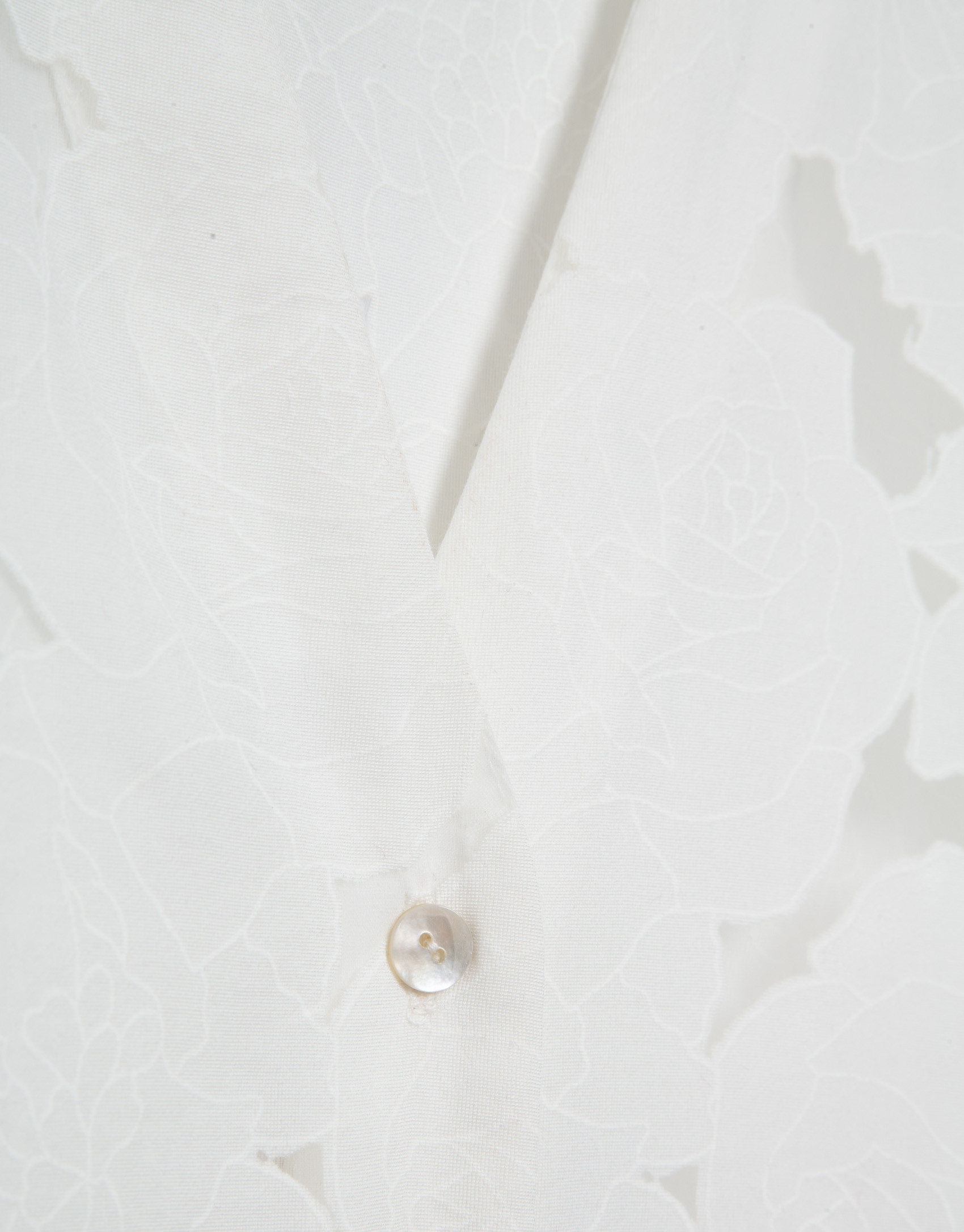 Blusa oversize devoré blanco con estampado ... | Roberto Verino