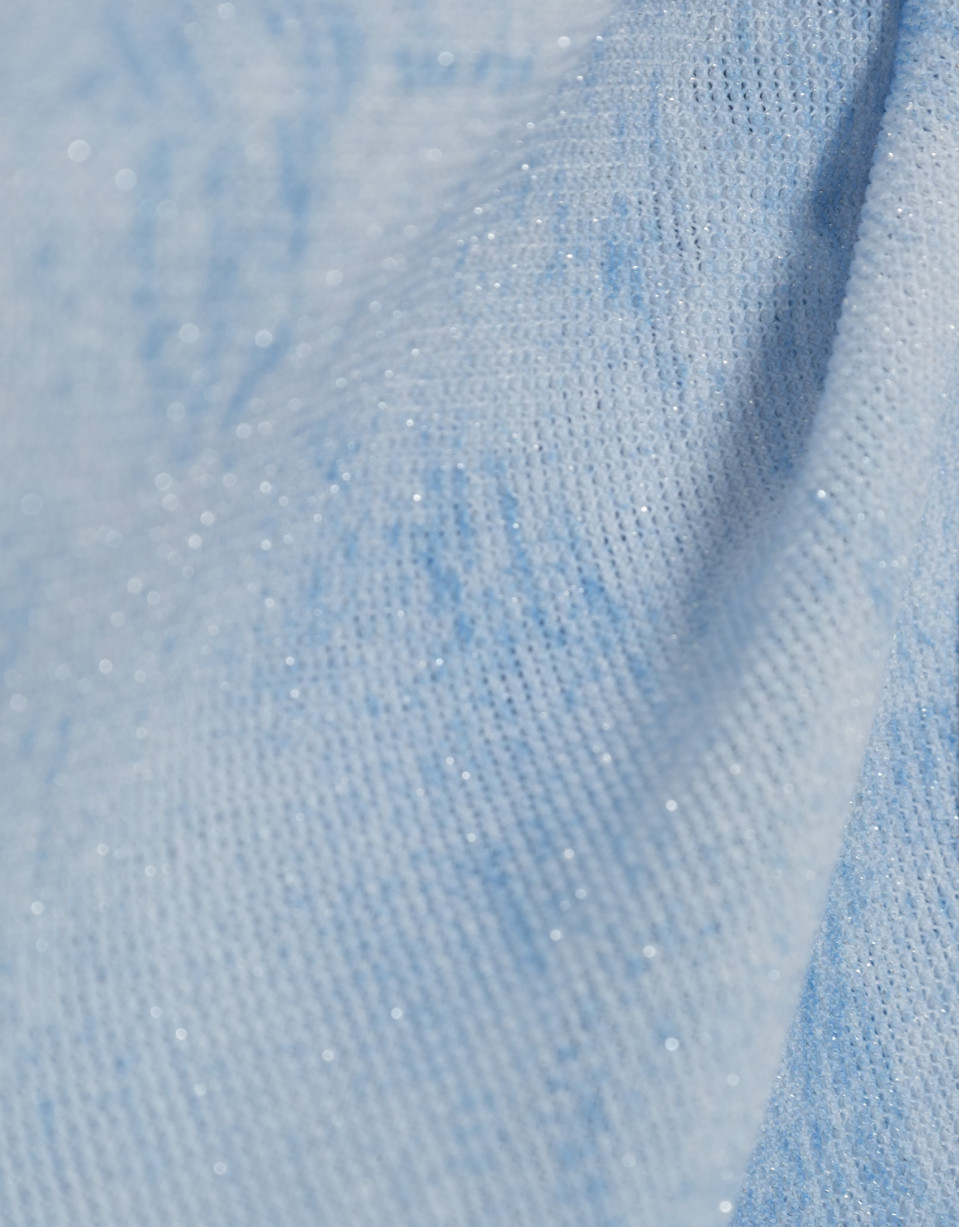 Light blue tulle short-sleeved T-shirt - Woman | Roberto Verino