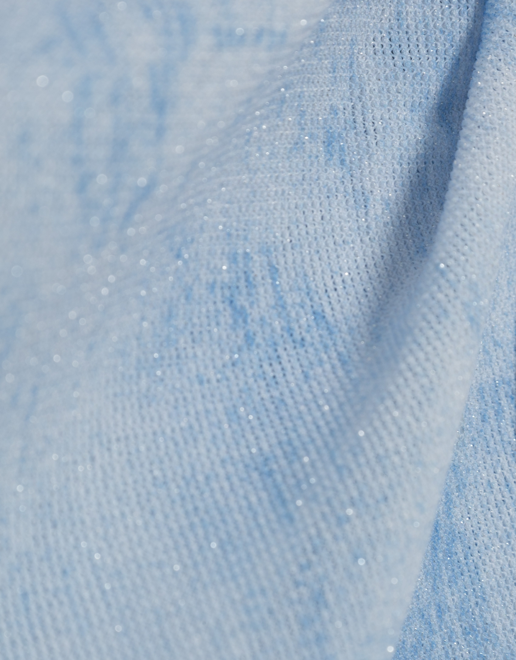 Light blue tulle short-sleeved T-shirt - Woman | Roberto Verino