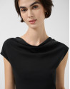 Black cut-out sleeveless T-shirt - Woman | Roberto Verino