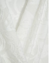 White devoré knit crossover sleeveless T-shirt | Roberto Verino