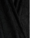 Black devoré knit crossover sleeveless T-shirt | Roberto Verino