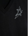 Lightweight cotton V-neck T-shirt in black | Roberto Verino