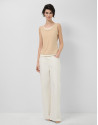 Tank top cámel y beige - Mujer - PV2026 | Roberto Verino