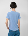 Lightweight blue cotton crew neck T-shirt | Roberto Verino