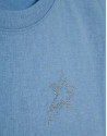 Lightweight blue cotton crew neck T-shirt | Roberto Verino