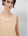 Tank top cámel y beige - Mujer - PV2026 | Roberto Verino