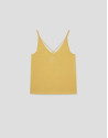 Yellow double strap T-shirt - Woman - SS2026 | Roberto Verino