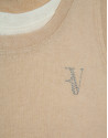 Tank top cámel y beige - Mujer - PV2026 | Roberto Verino