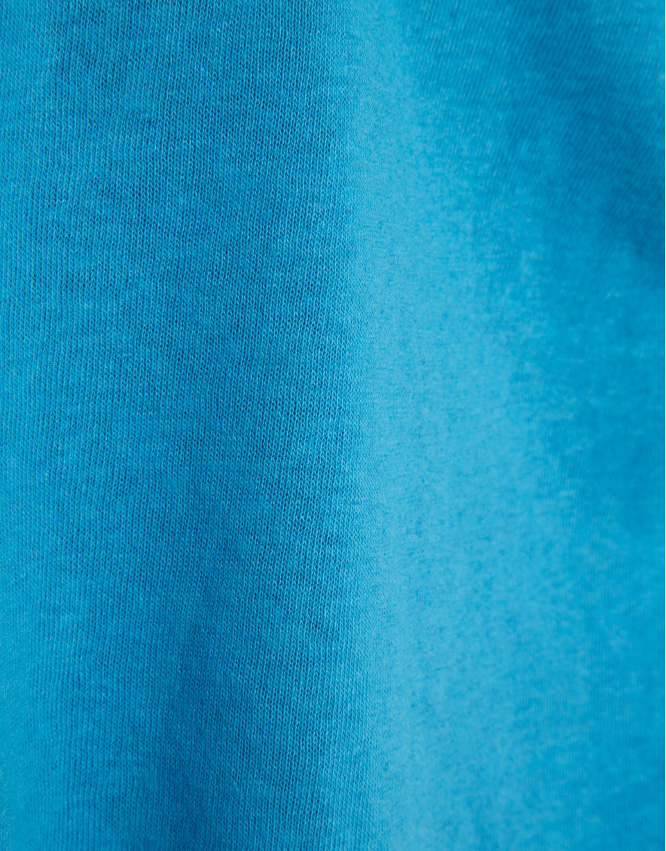 Turquoise blue double strap T-shirt - Woman | Roberto Verino