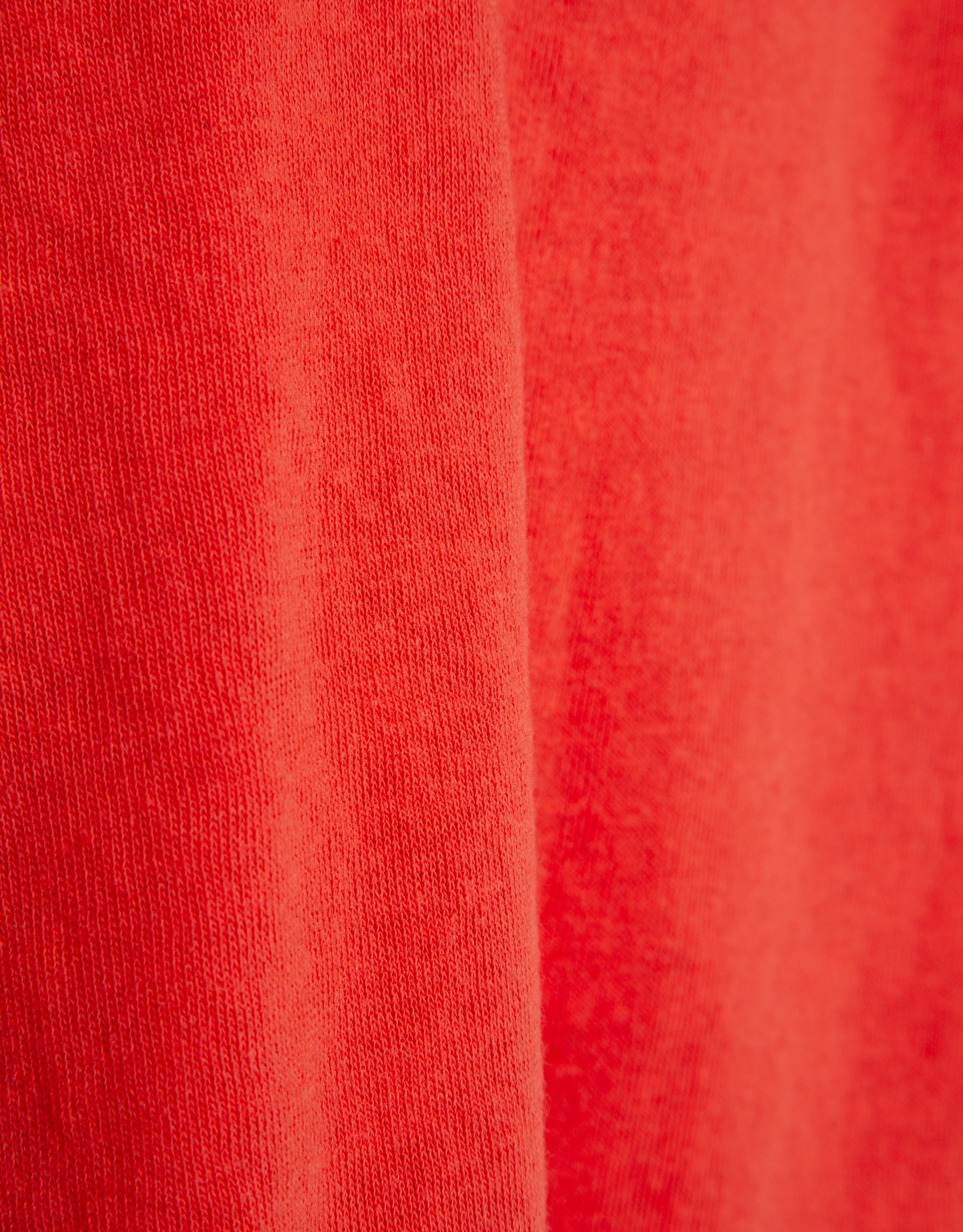 Coral red double strap T-shirt - Woman - SS2026 | Roberto Verino