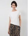 Camiseta sin mangas oversize blanca con ... | Roberto Verino