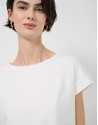 Camiseta sin mangas oversize blanca con ... | Roberto Verino