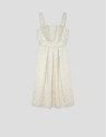 Vestido sisas beige jacquard floral plata ... | Roberto Verino