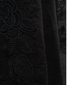 Vestido ramio negro con bordado floral a tono | Roberto Verino