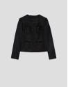 Short black woven jacket - Woman - SS2026 | Roberto Verino