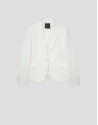 Short white shiny weave jacket - Woman - SS2026 | Roberto Verino