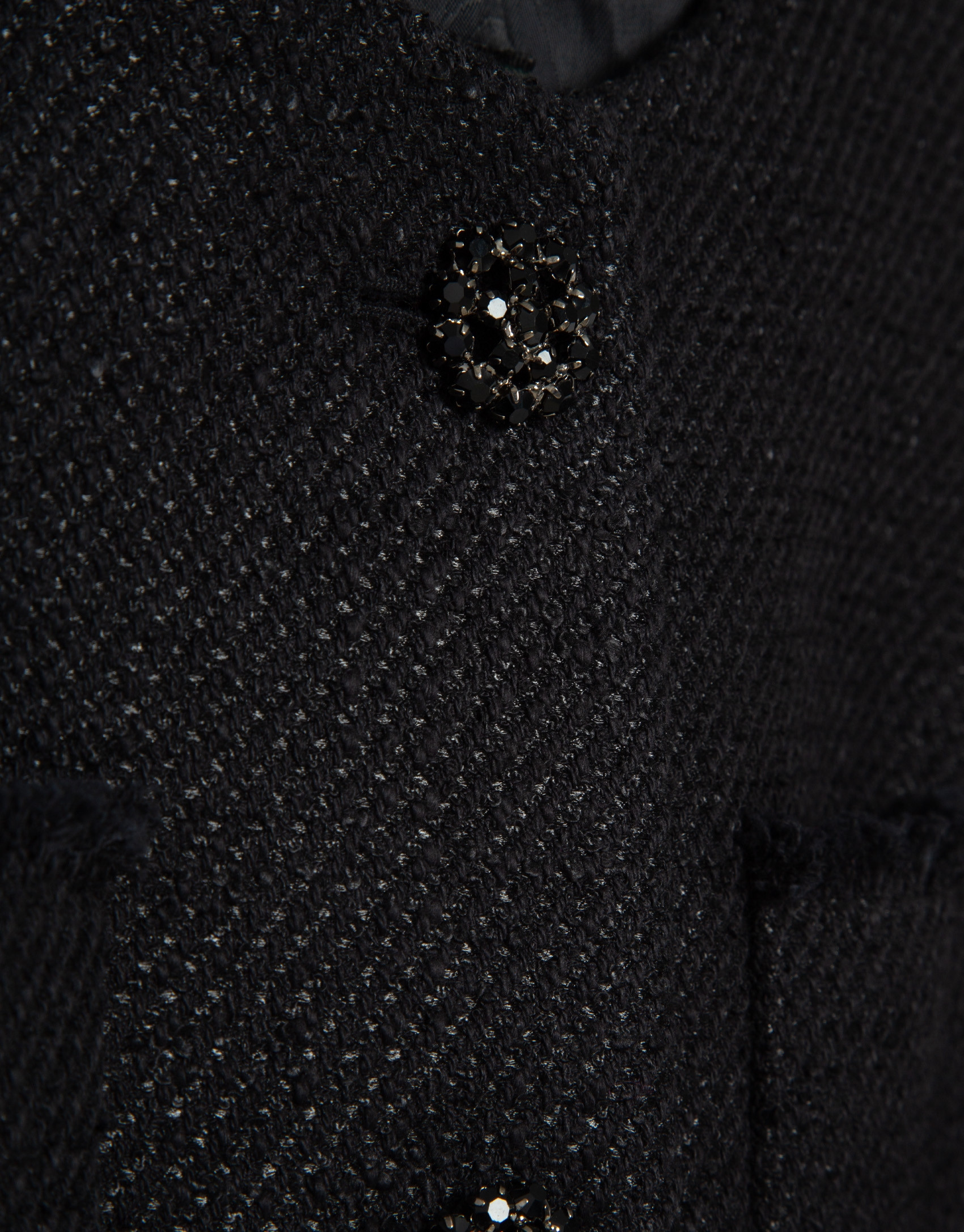 Short black woven jacket - Woman - SS2026 | Roberto Verino