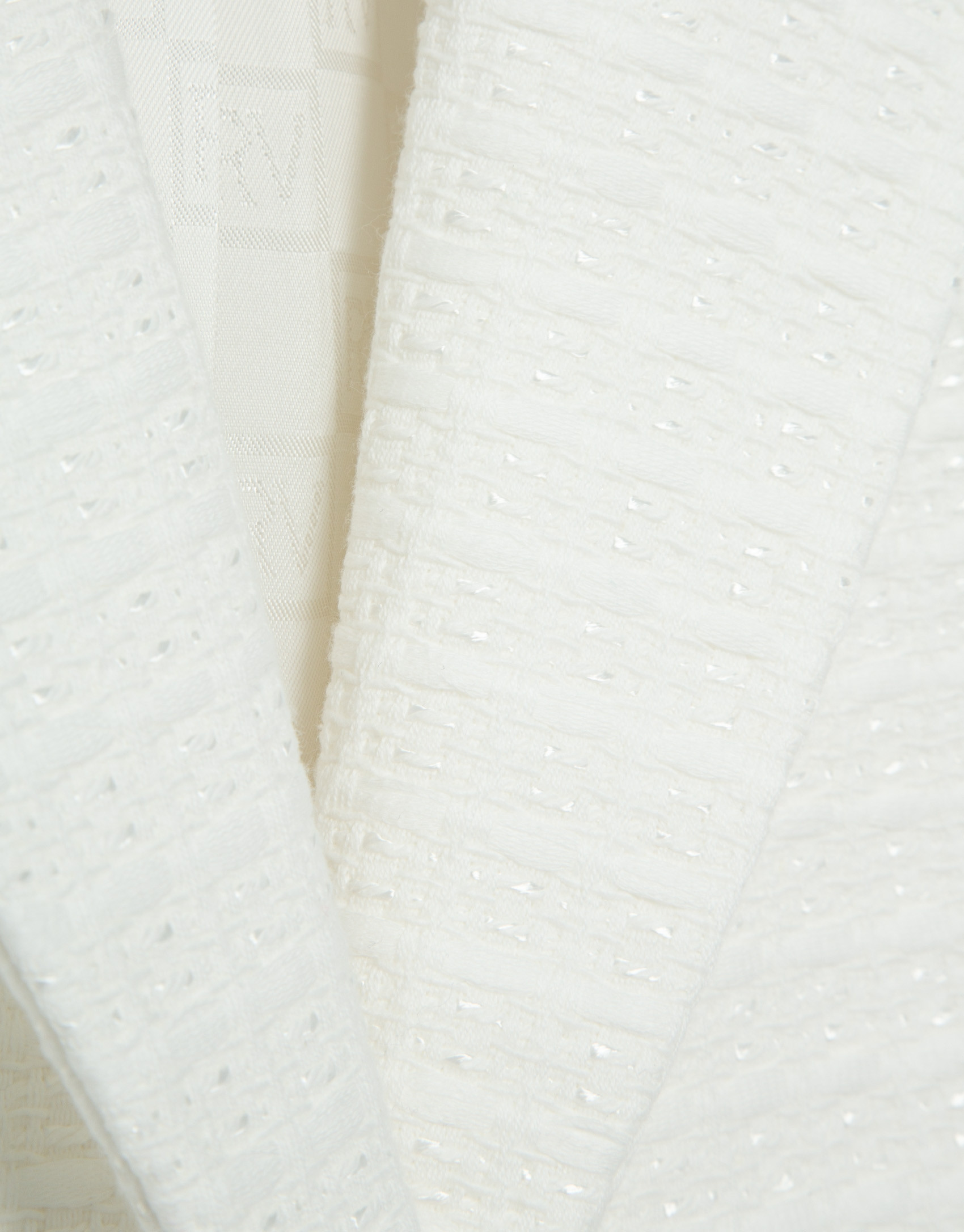 Short white shiny weave jacket - Woman - SS2026 | Roberto Verino