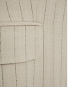 Beige single-button blazer with black pinstripe | Roberto Verino