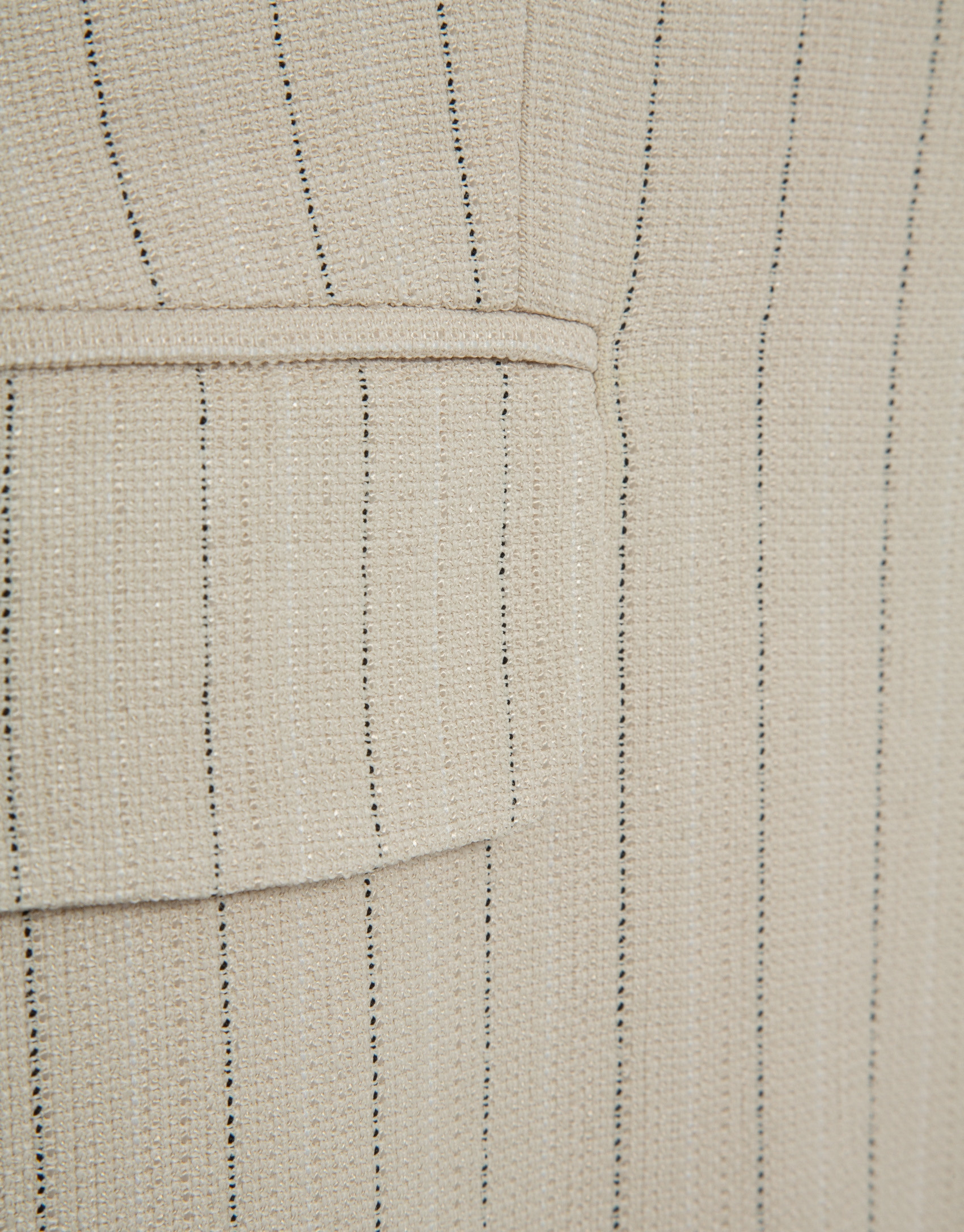 Beige single-button blazer with black pinstripe | Roberto Verino