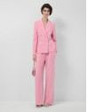 Pink crepe double-breasted blazer - Woman | Roberto Verino