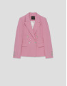 Blazer cruzada crepé rosa - Mujer - PV2026 | Roberto Verino