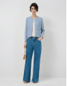 Short blue tweed jacket - Woman - SS2026 | Roberto Verino