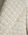 Beige short jacket with fancy thread weave | Roberto Verino