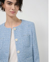 Short blue tweed jacket - Woman - SS2026 | Roberto Verino