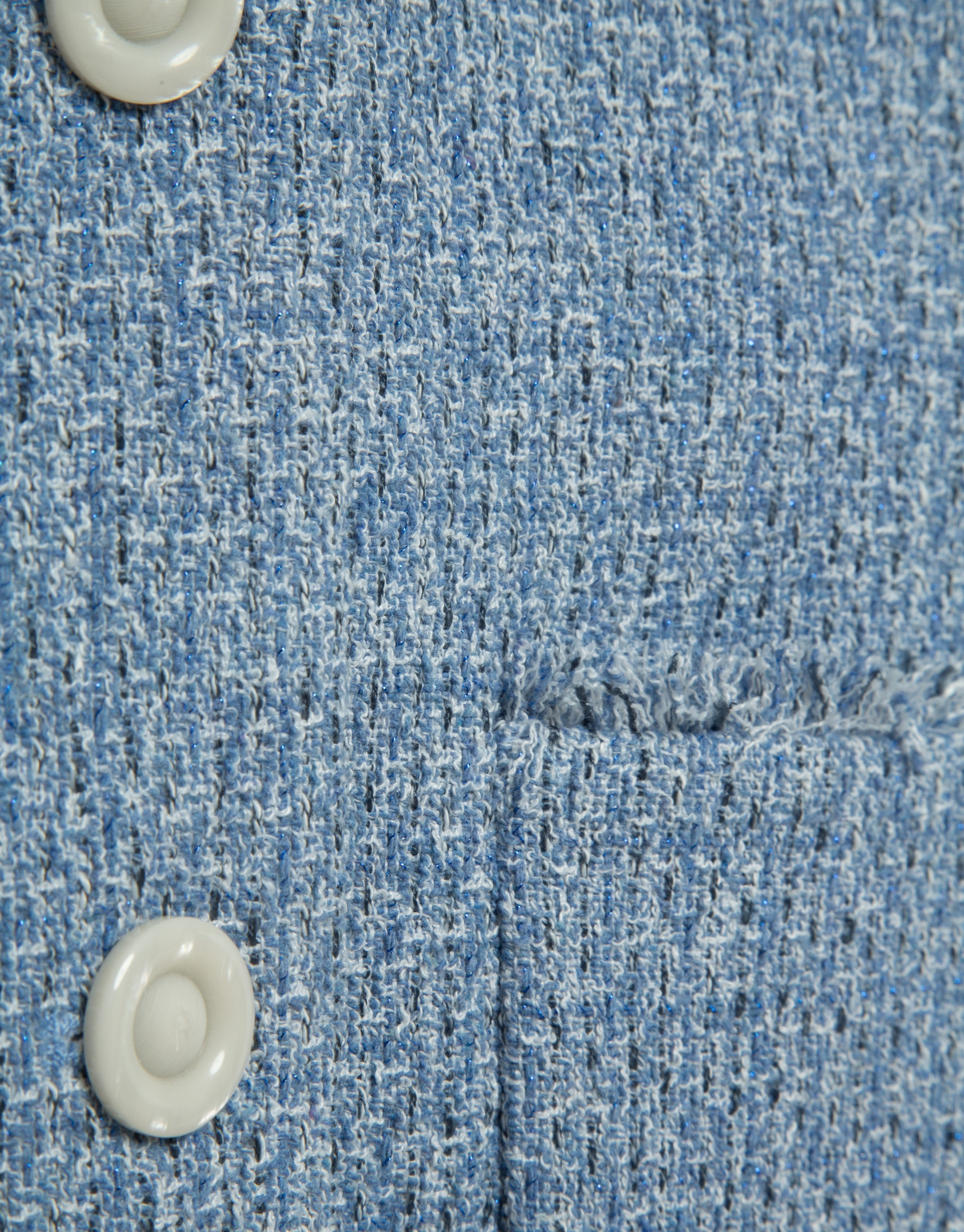 Short blue tweed jacket - Woman - SS2026 | Roberto Verino