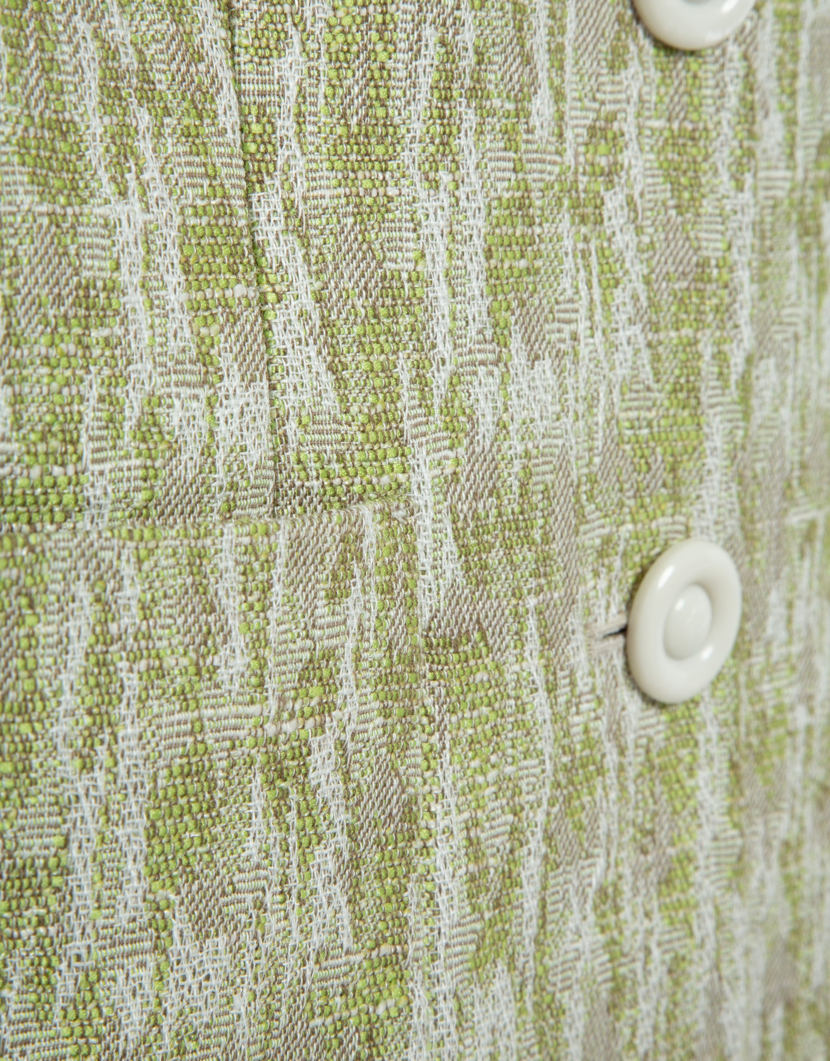 Chaqueta jacquard lino/algodón verde musgo | Roberto Verino