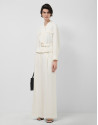 Short jacket in off-white linen blend - Woman | Roberto Verino