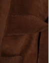 Brown suede jacket with belt - Woman - SS2026 | Roberto Verino