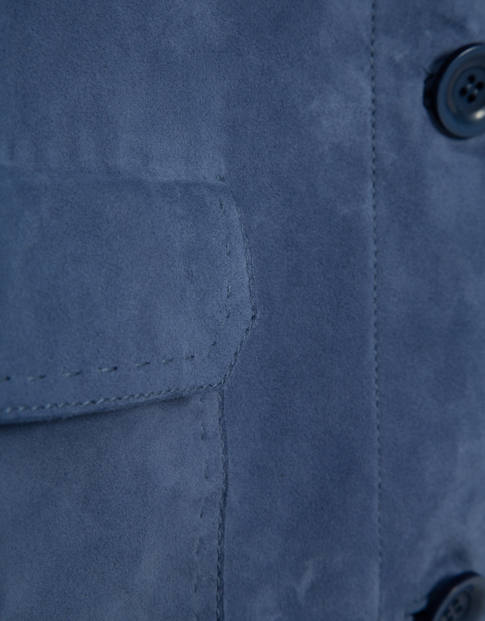 Blue suede jacket with stitching - Woman | Roberto Verino