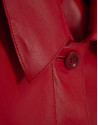 Red nappa leather jacket with stitching - Woman | Roberto Verino