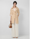 Double-faced cotton camel double-breasted ... | Roberto Verino