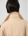 Double-faced cotton camel double-breasted ... | Roberto Verino