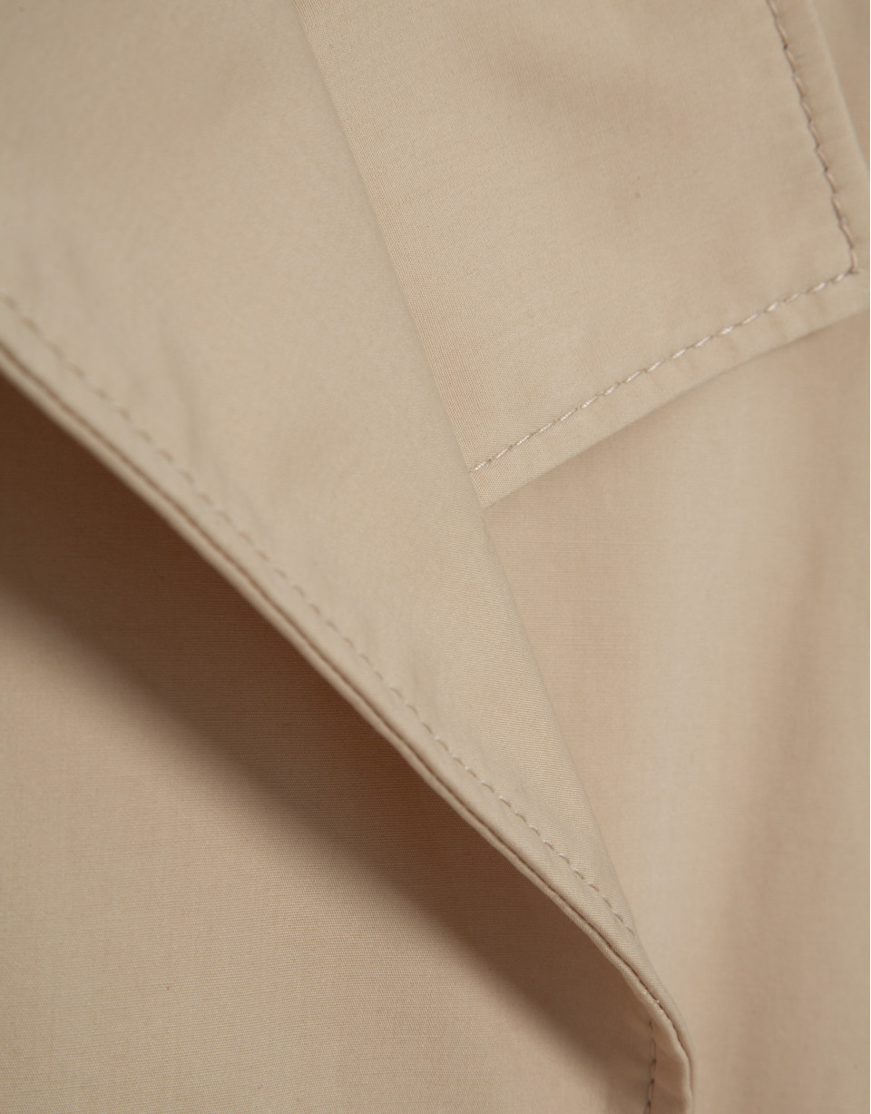 Double-faced cotton camel double-breasted ... | Roberto Verino