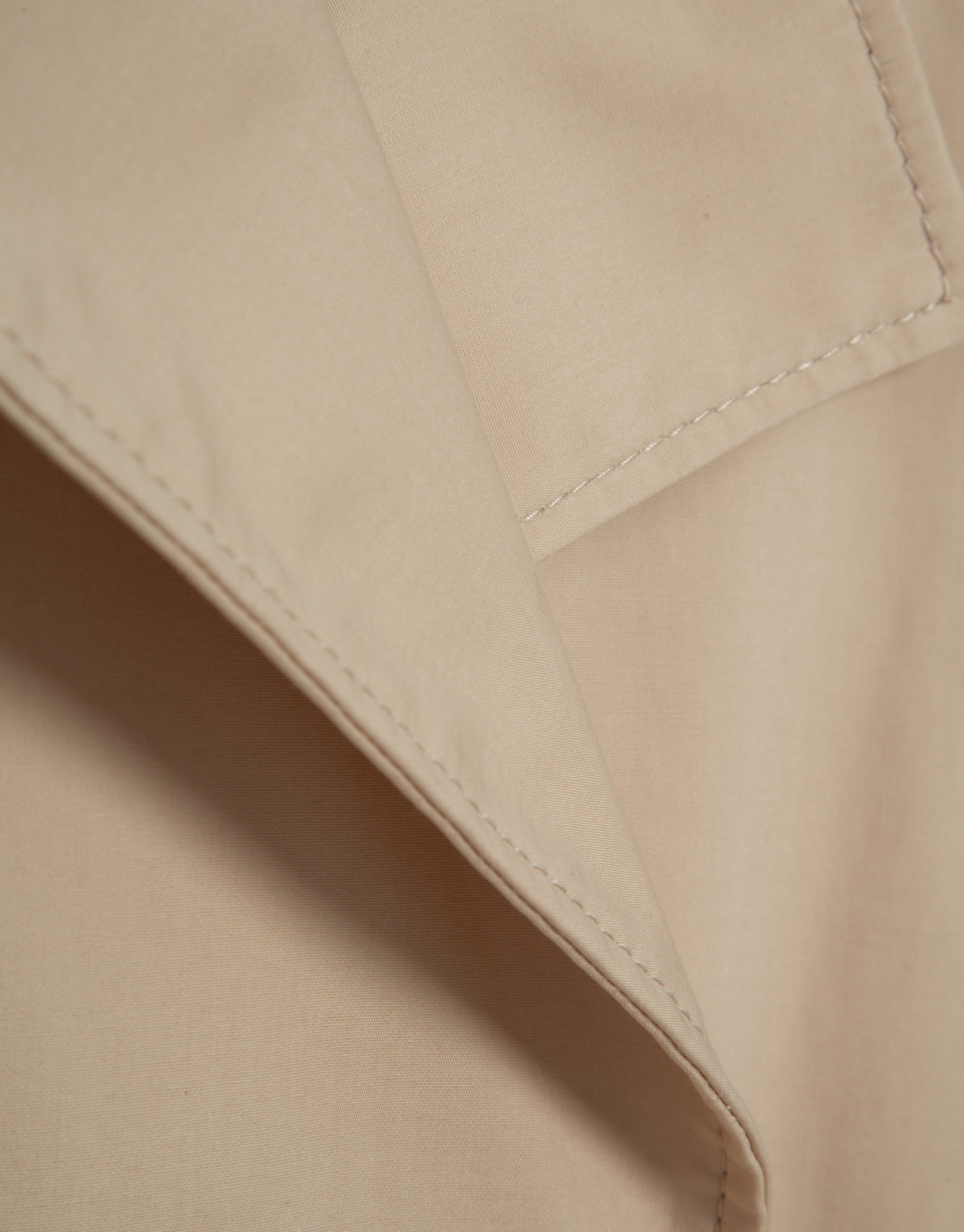 Double-faced cotton camel double-breasted ... | Roberto Verino